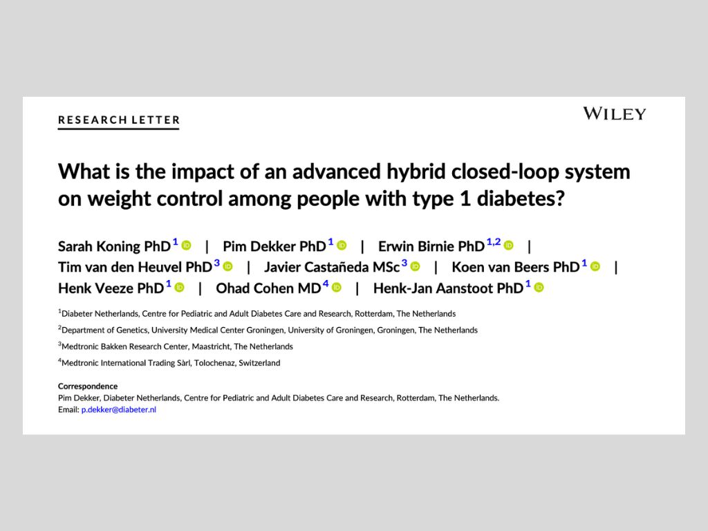 Studie:gewichtstoename door Hybrid-Closed-Loopen bij T1D (en de oorzaak)